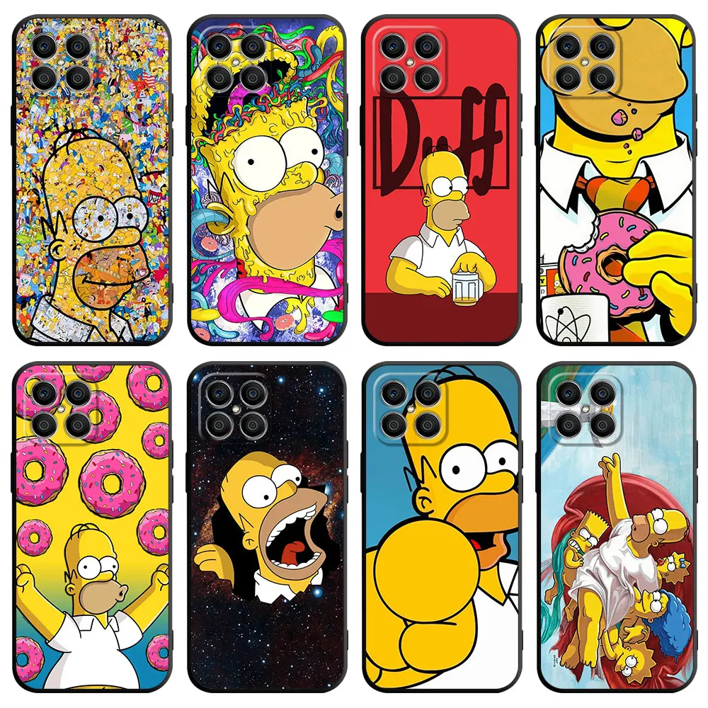 Case For Huawei Honor X8 X8a 8X X9a X7 90 Lite 70 50 20 P30 Pro P40 P60 P50 P Smart Z Silicone Phone Cover Homer The Simpsons