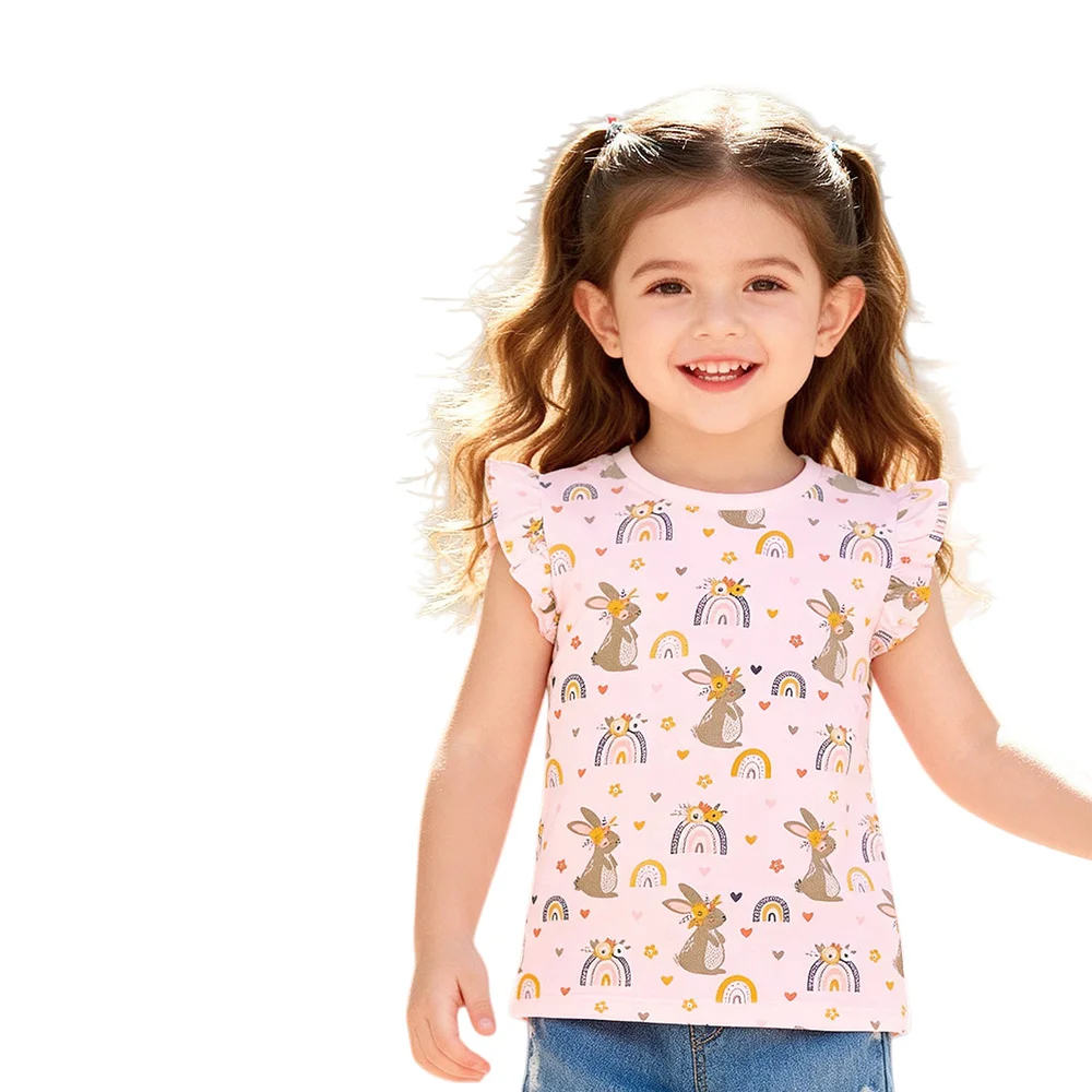

Jumping Meters 2-7T Animals Printed Hot Selling Summer Girls Tshirts New Style Cute Baby Clothes Children's Tees Tops