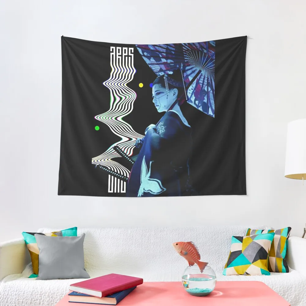 

Vaporwave Cyberpunk Geisha Tapestry Hanging Wall Room Decor Aesthetic Tapestry