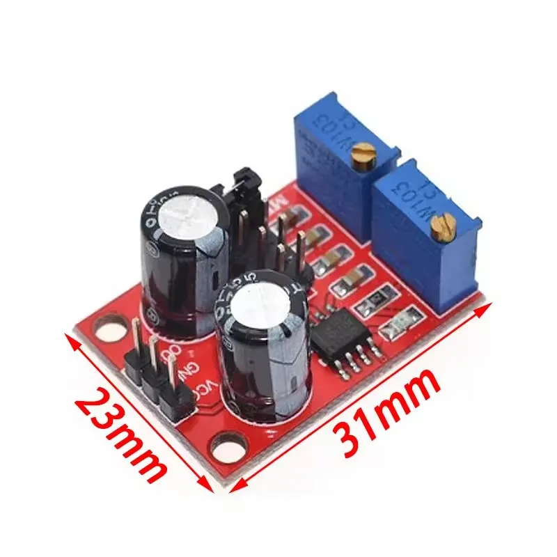 

NE555Pulse Frequency Duty Cycle Adjustable Module Square Wave Rectangular Wave Signal Generator Stepper Motor Drive