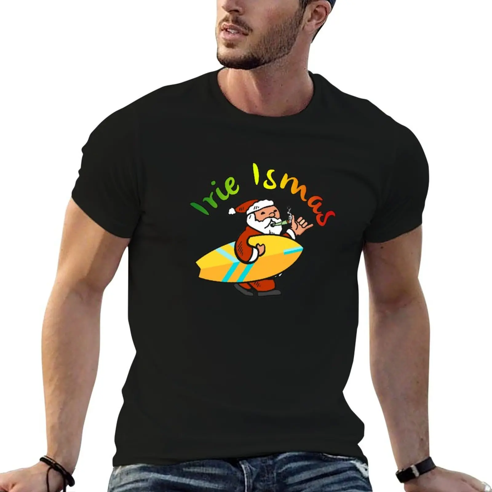 

Irie Ismas Jamaican Santa Shaka T-Shirt anime t shirts for man anime t shirts oversize man t shirts graphic T-Shirt