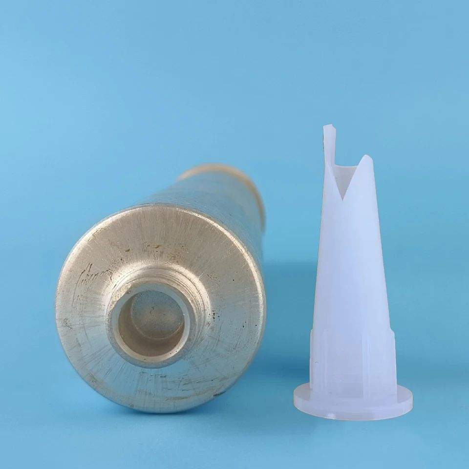 500pcs D15MM Plastic rubber nozzle V-shaped rubber head Glass glue nozzle Caulking Gun Plastic Glass Glue Sealant Silicone