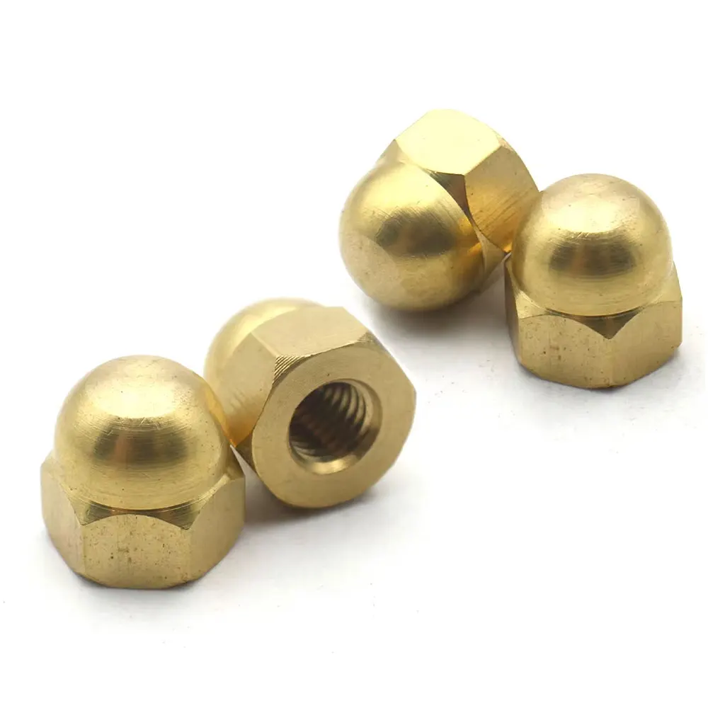 DIN1587 Acorn Nuts Dome Cap Nuts Decorative Cover Protection Semicircle Hex Nuts Brass Dome Head Fastener M3 M4 M5 M6 M8 M10 M12