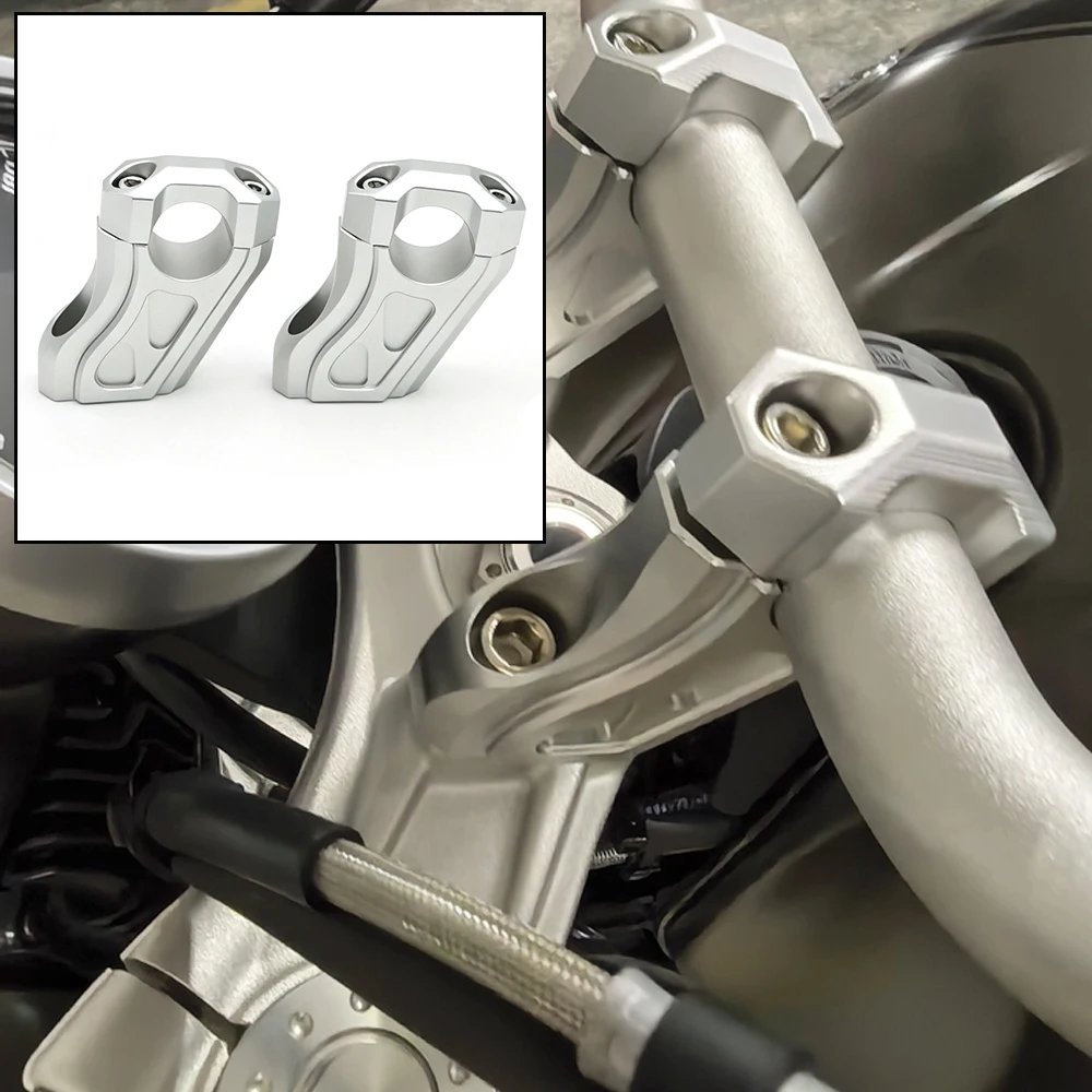 For BMW R nineT R nine T Pure RnineT Scrambler Urban G/S 2014-2026 Motorcycle CNC Handlebar Risers Clamp Height up Adapter