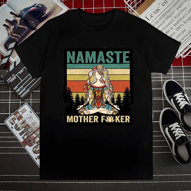 

Namaste Mother Harajuku Men's tshirt Printed Unisex Short Sleeve T shirt Cool Cartoon Casual T-shirt Male Streetwear Tops