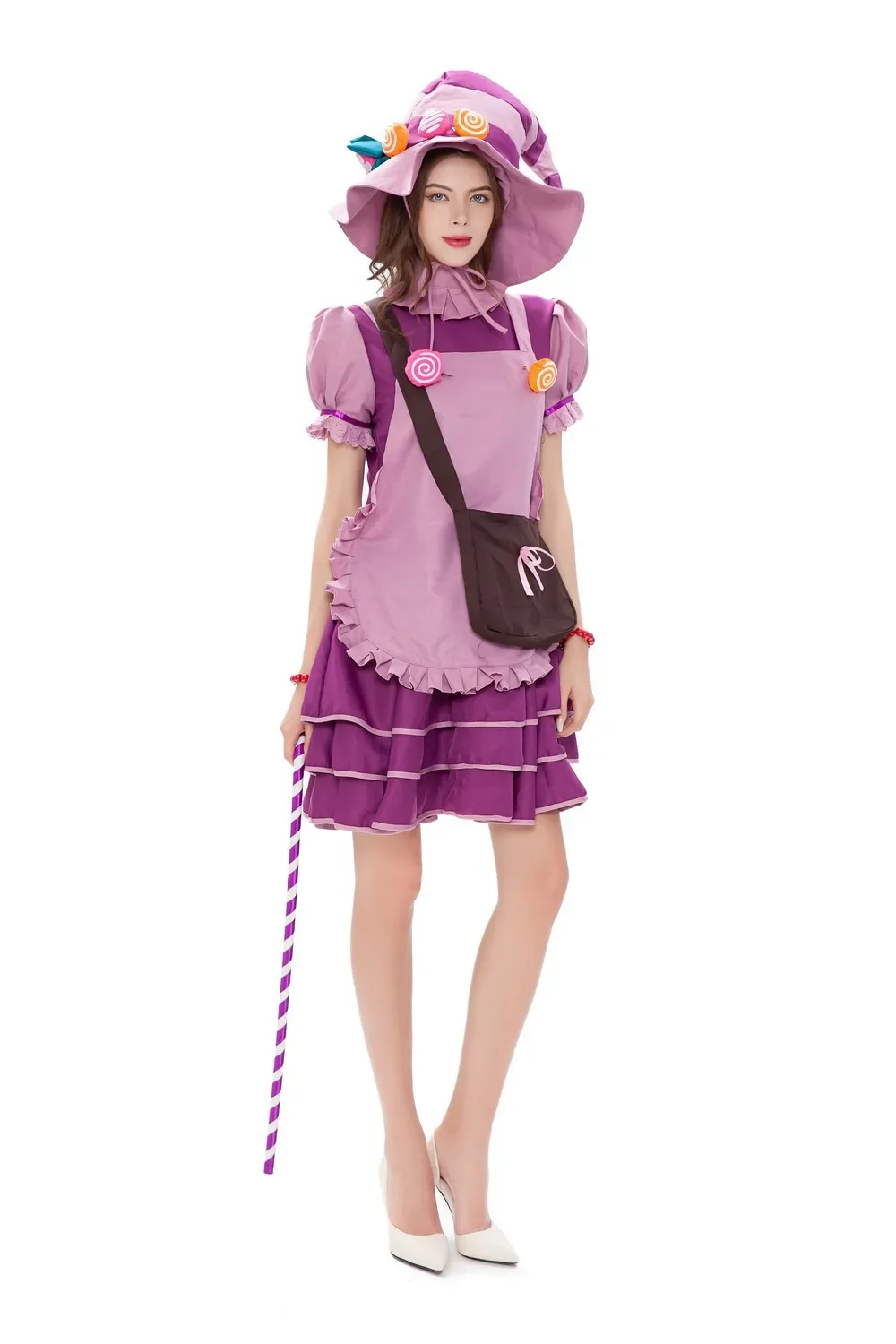 المرأة خادمة الزي الحلو القوطية لوليتا فساتين أنيمي تأثيري حلي المئزر فستان زي حجم كبير أزياء الهالوين