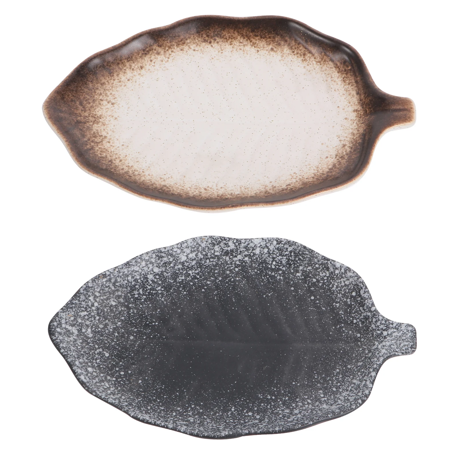 

2 шт. тарелка с банановым листом, ретро керамическая тарелка для закусок для десерта, соуса сашими, сервировочная посуда для закусок, декоративный поднос для еды