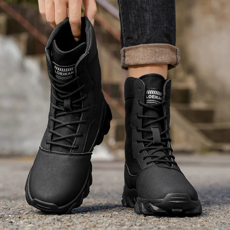 2025 Autumn and Winter New Men's Shoes Outdoor Fashion Trend Men's Boots Casual Sports High Top Plus Size Short Boots Men Shoes