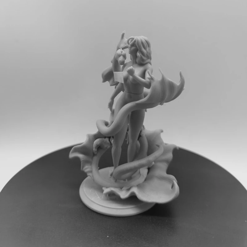 1/24 مقياس 75 مللي متر الراتنج الشكل الذهبي الوحوش مسكون المرأة الجميلة Nsfw تجميع أطقم منمذجة المفكك غير مصبوغ ثلاثية الأبعاد تمثال لعبة