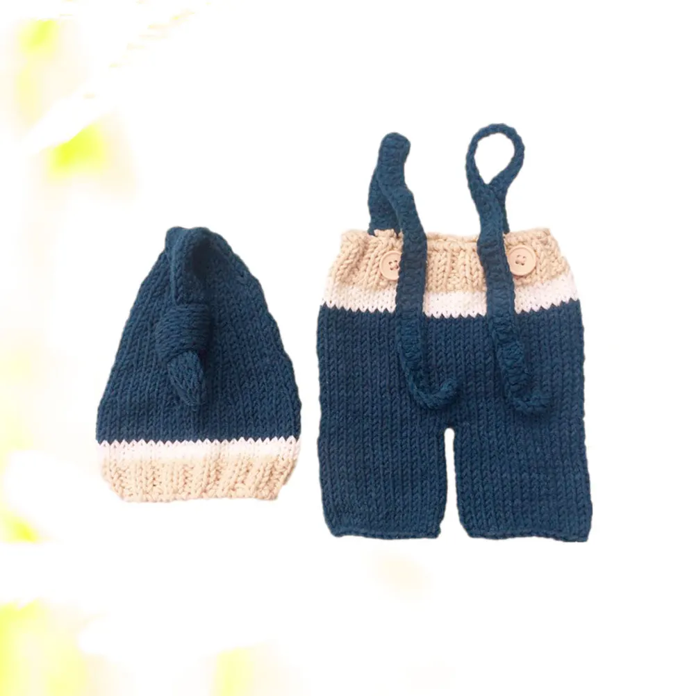 

Creative Newborn Baby Clothes Knitted Outfits Cartoon Design Photography Props Infant 0-3 Months With Hat Adorable Costume For