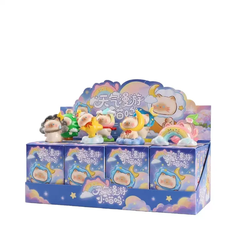 Cute Cat Weather Roaming little meow Figure Series Blind Box Desktop Ornament Resin Craft Collectible Decorative Gift For Adults view 6