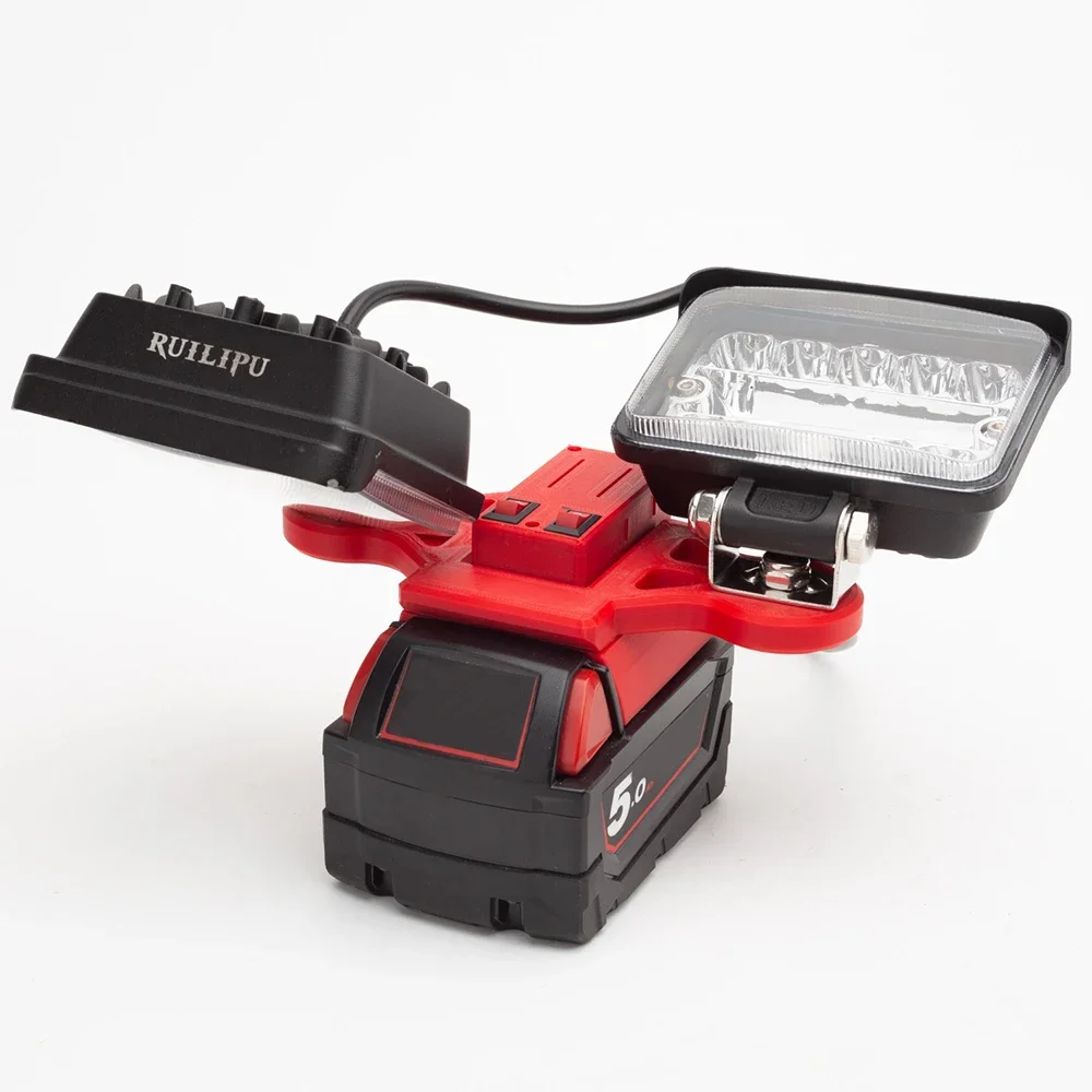 LED Work Light For Milwaukee 18V Lithium Battery with USB Fast Charging Portable Light Travel and Fishing (NO Battery)