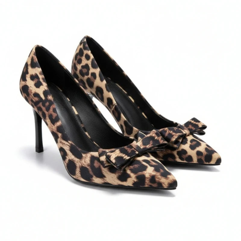 

Women's Black Patent Leather Stiletto Heels Pointed Toe Bow Knot Pumps, Elegant Office Work Party Wedding Dress Shoes