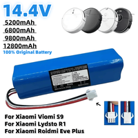 2025 100% Original For XiaoMi Viomi S9 Lydsto R1 Roidmi Eve Plus 14.4V lithium battery 2P4S 5200mAh 6800mAh 9800mAh 12800mAh