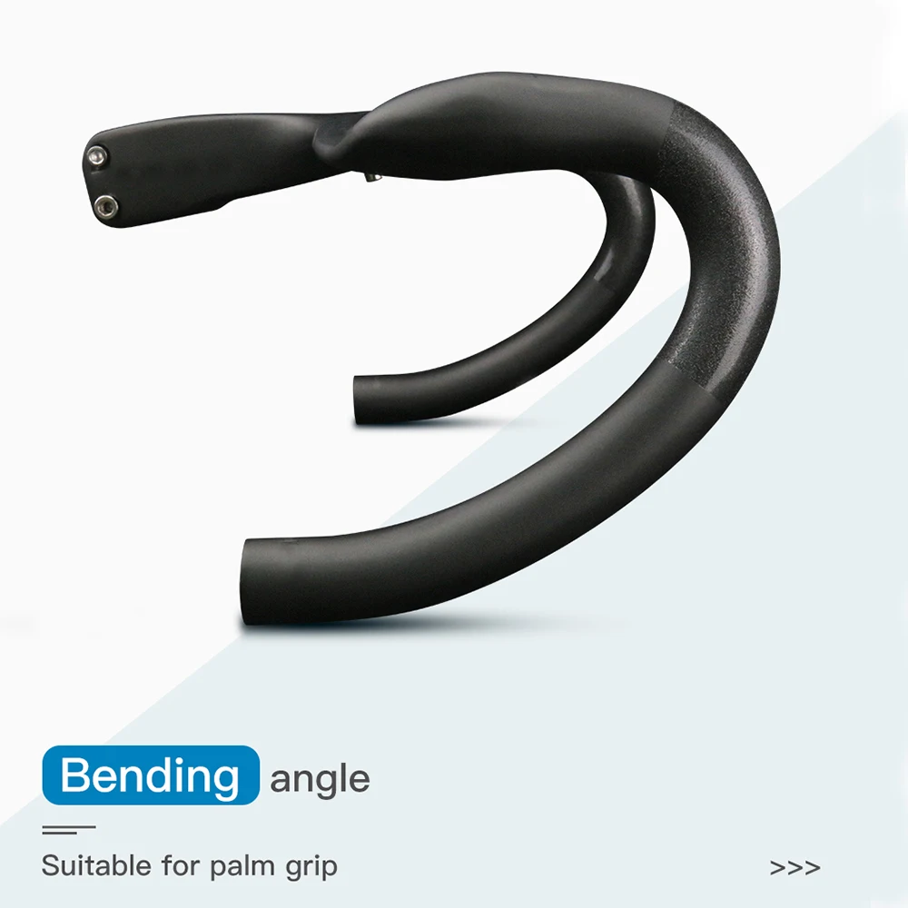 1-1/8“ Integrated Carbon Handlebar,Road Bicycle Speed Handlebars,400/420/440mm,Inner Routing,Racing Bike Drop Bars