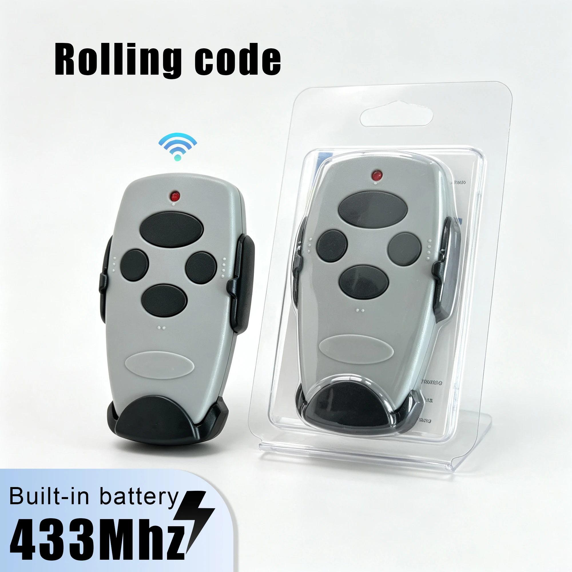 433MHz Rolling-Code Garagentor-Fernbedienung mit 4 Tasten, Handfernbedienung als Ersatz für automatische Toröffner