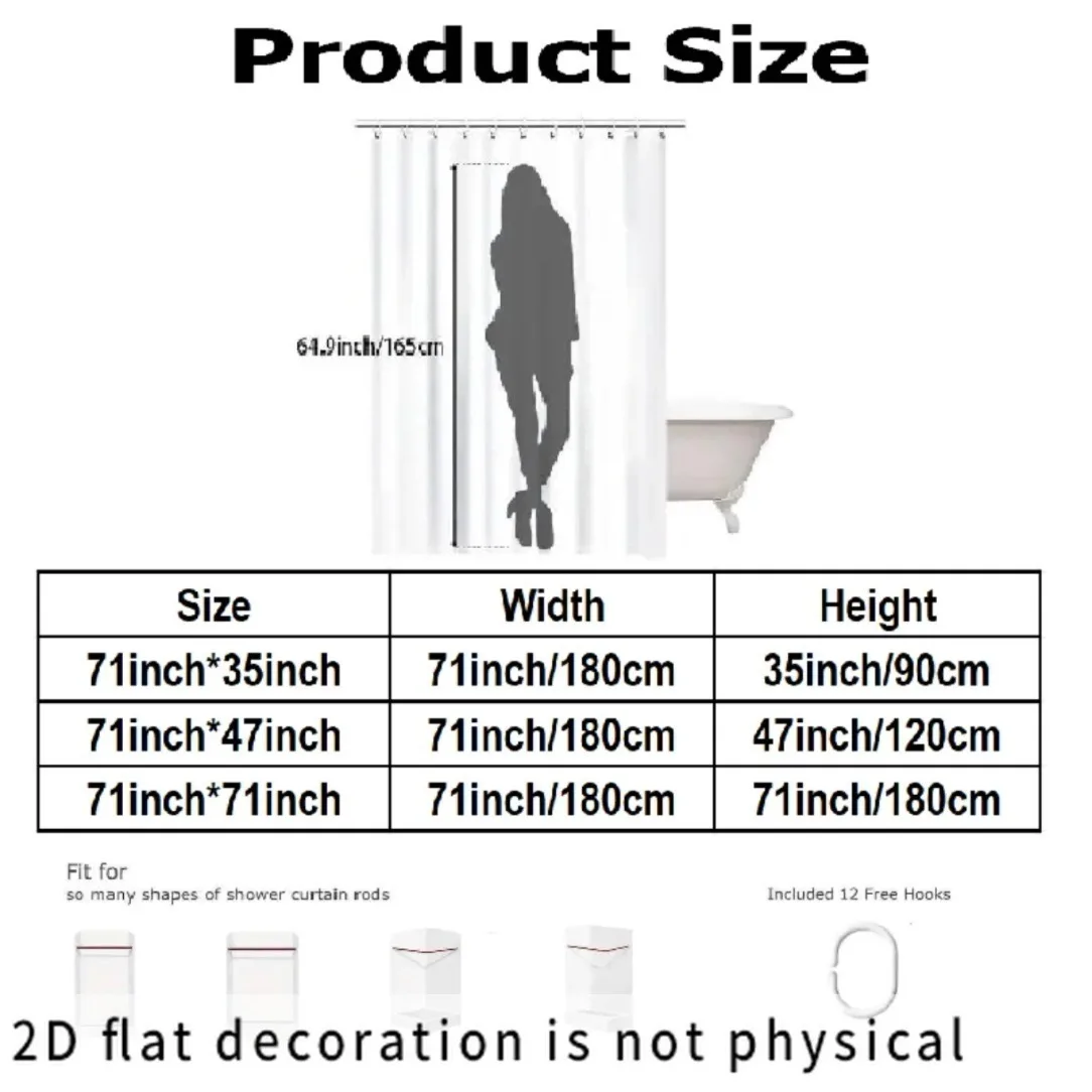 2D Flat, 2D Flat, 2D Flat Shower Curtain 1pc, Golden Sand Shell Beach Shower Curtain, Multi-Size Selection, Polyester Comfortabl