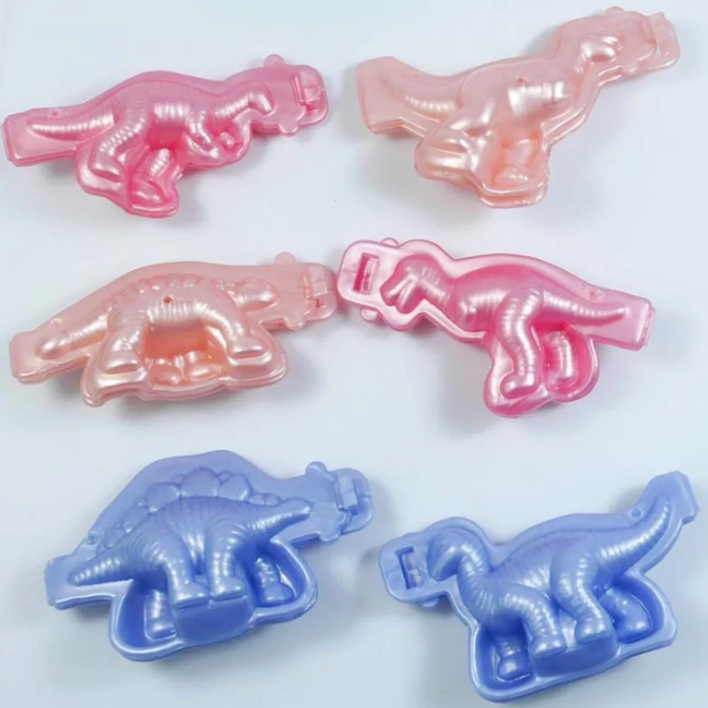 Juego de moldes de plastilina de dinosaurio DIY, diseño bonito de dibujos animados, fácil agarre para horas de diversión en la playa o caja de arena, molde de plastilina, 12 Uds.