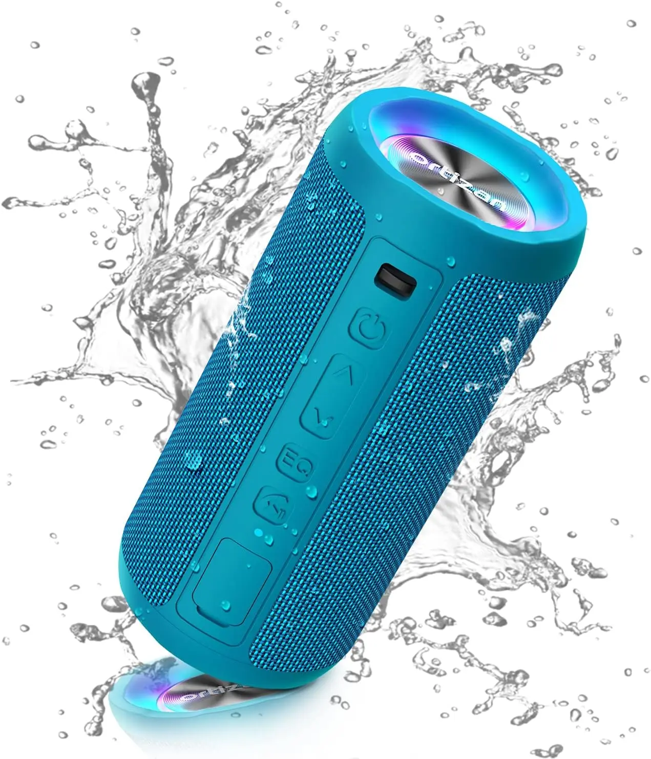 Ortizan ポータブル ワイヤレス スピーカー Bluetooth 5.3、強力な低音