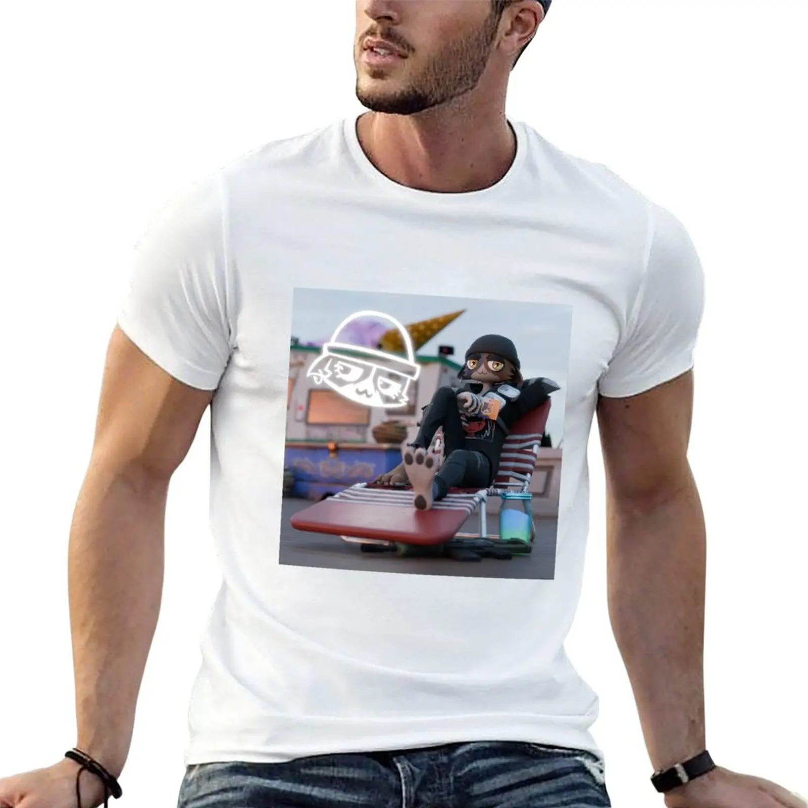 

Meowskulls: Summer Rest T-Shirt man t shirts graphic man t shirt graphic T-Shirt