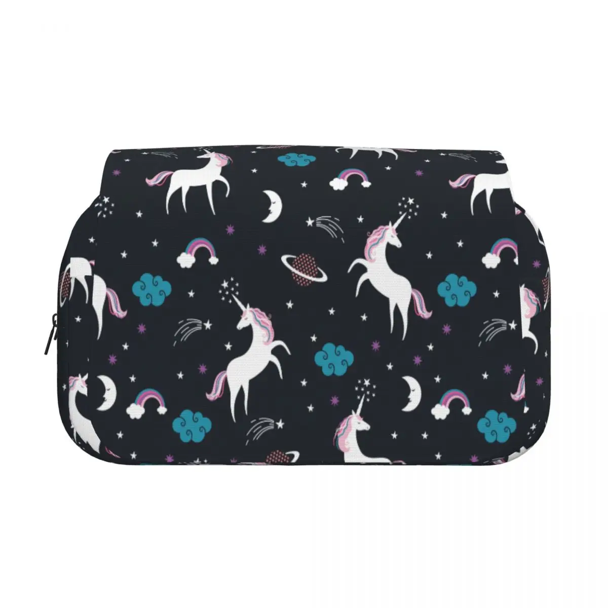 Cartoon Cute Unicorn Double Clamshell Pen Case Pencilcases Pen Box for Student Big Capacity Bag School Supplies Gift Stationery
