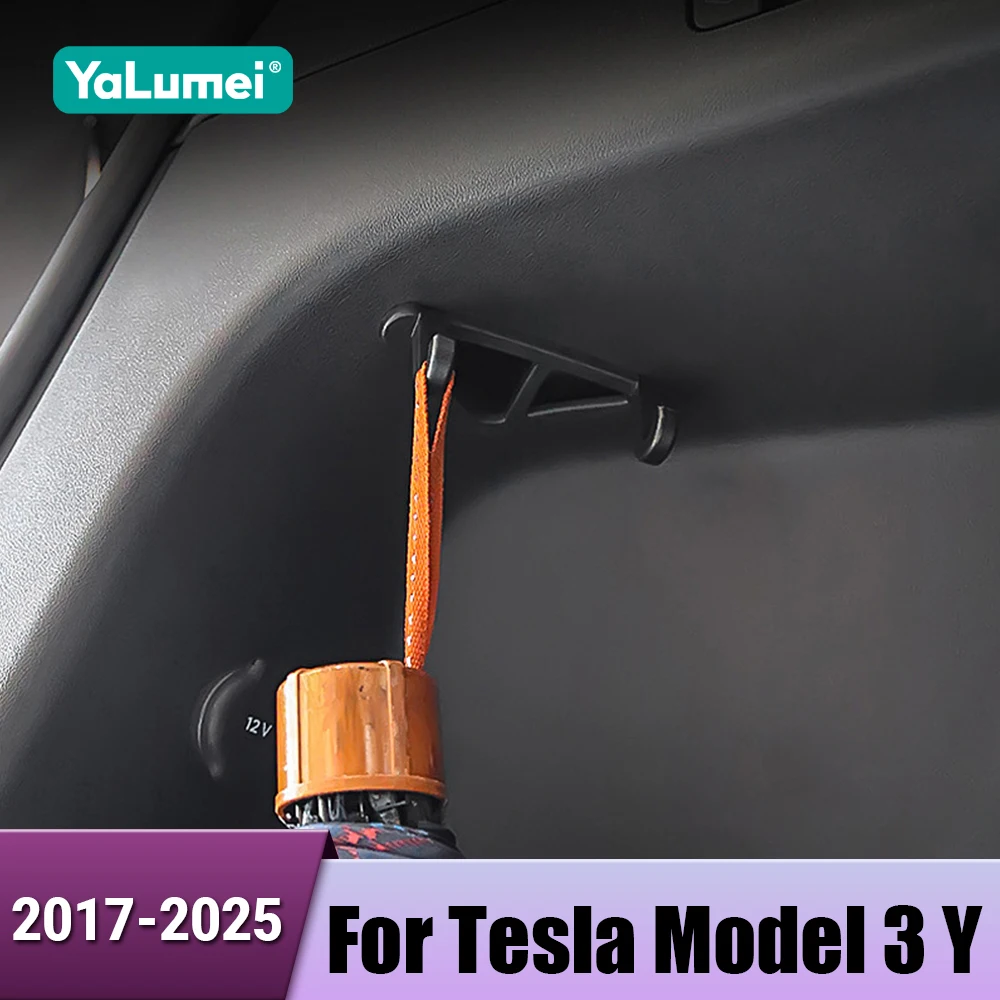 Car Trunk Hook Shopping Bag Holder Umbrella Hanger Hook For Tesla Model Y Model 3 2017 2018 2019 2020 2021 2022 2023 2024 2025