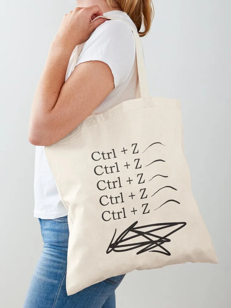 Ctrl + Z Undo Tote Bag reusable shopping bags sacs de shopping personalized tote tote bag woman