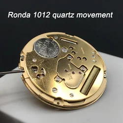 Original SW 5 Jewels 1012 Quartz Watch Movement Ronda Golden Mechanism Replacement Parts Tool Replace Movt with Battery