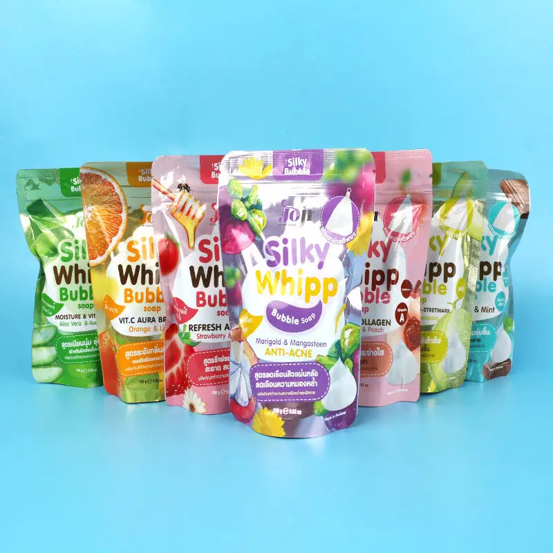 

Thai Joji Silky Whipp Bubble Soap 100g, Refreshing & Tightening Lather, Moisturizing & Nourishing Formula