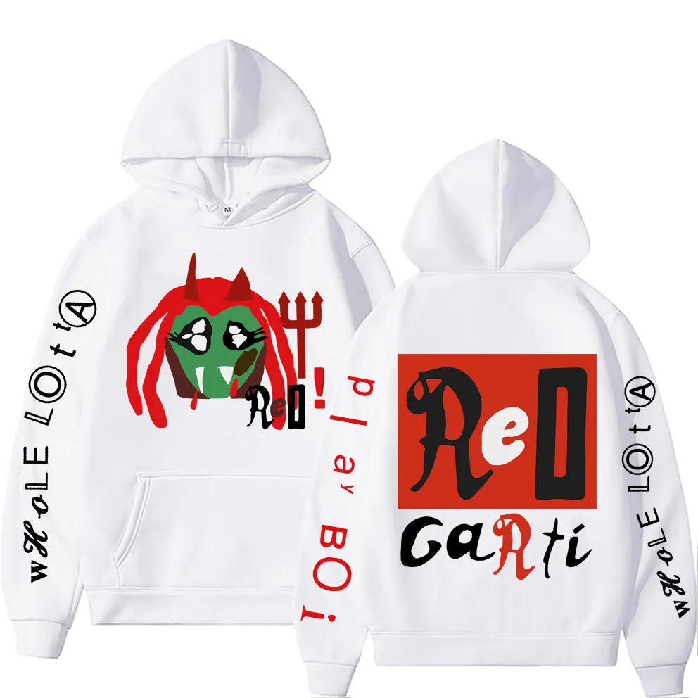 Hip Hop Rapper Playboi Carti Music Album Whole Lotta Red Hoodie Men's Fashion Sweatshirt Men Women Fashion Oversized Streetwear