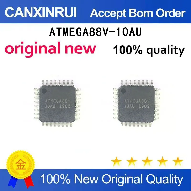 

(5-100 Pieces) ATMEGA88V-10AU ATMEGA88V brand new QFP-32 four sided foot