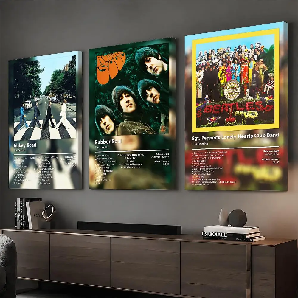 The B-Beatles Rapper Album Painting Calligraphy HD Modern Style Inner Frame Canvas Poster Bedroom Room Hallway Wall Art Decor