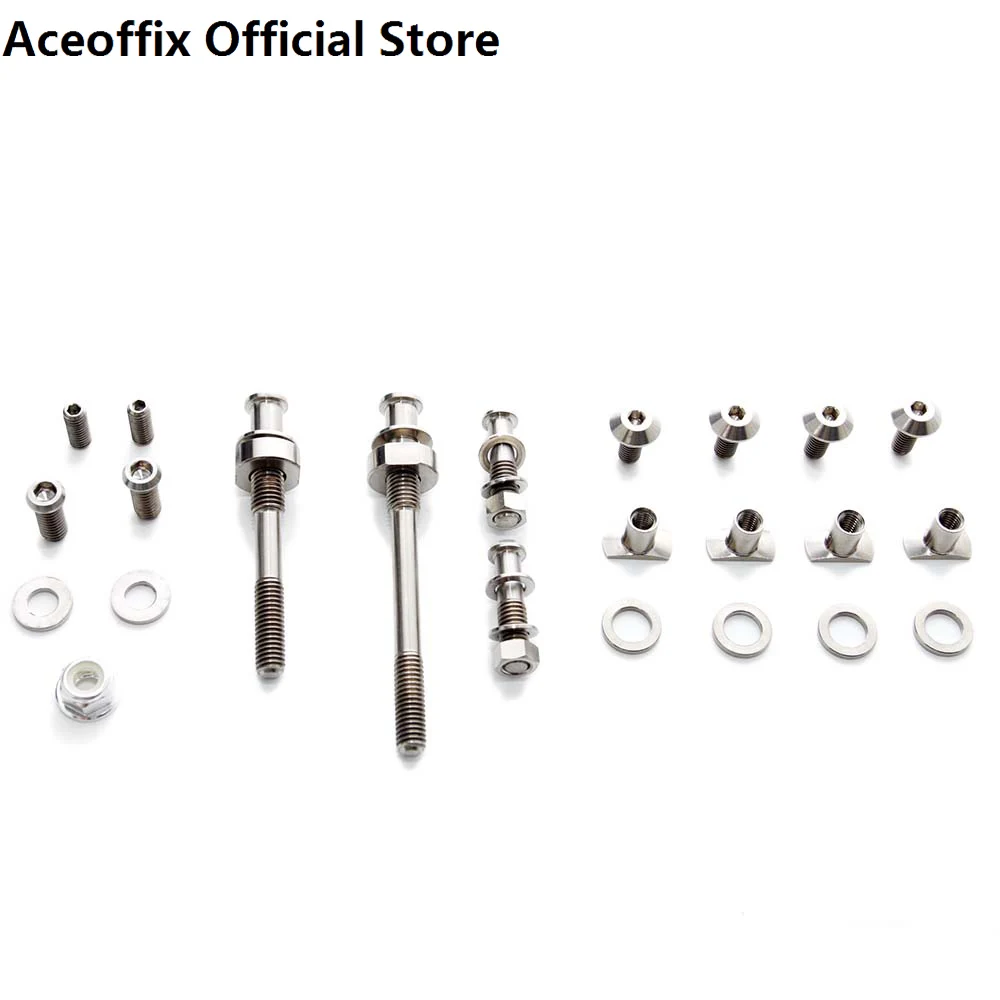 

Aceoffix Bicycle Titanium Caliper Clip + Brake Pad Bolts for Brompton Folding Bike Screws Nuts 42g