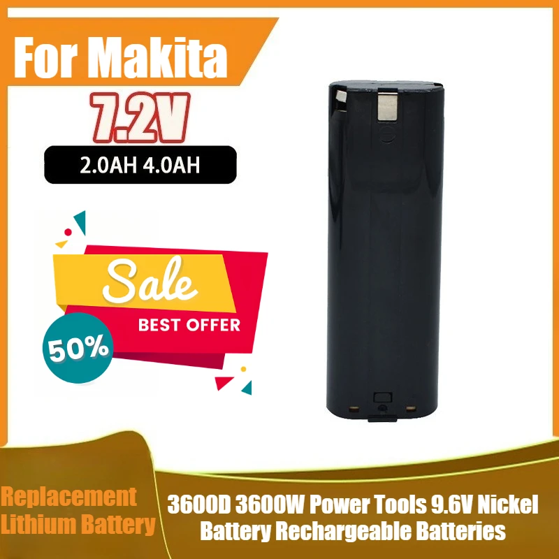 

For Makita 3600D 3600W Power Tools 9.6V Nickel Battery Rechargeable Batteries