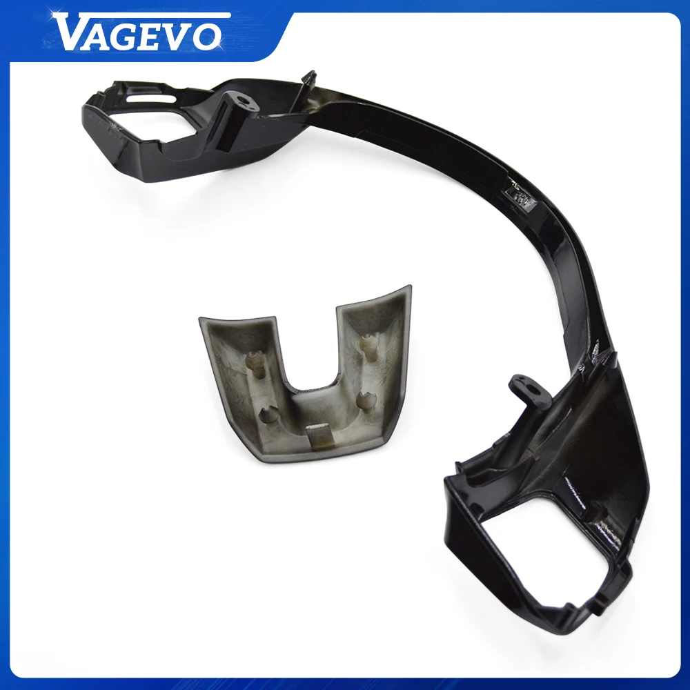 Steering Wheel Button Frame Trim Cover With 6 O'Clock Badge Chrome Silver Black For VW Golf 6 MK6 Aftermarket Auto Parts view 6