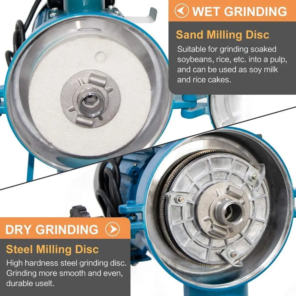 

Mills, Upgraded 3000W Wet Dry Cereals Grinder Electric Grain Grinder Corn Mill Heavy Duty 110V Commercial Grain Grinders Machin