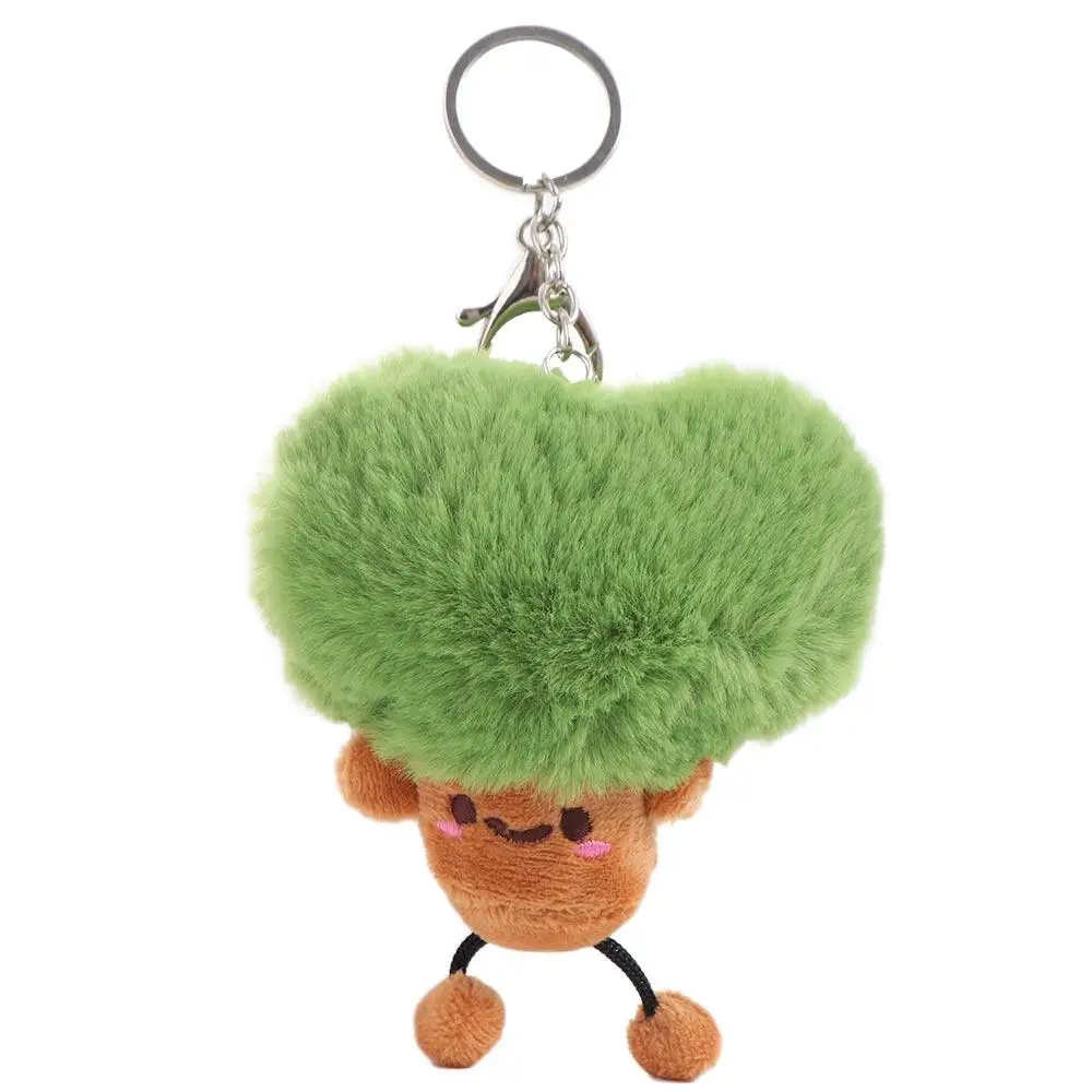 PP Cotton Heart Tree Plush Doll Keychain Jewelry Squeaks Love Tree Plush Key Chain Collection Stuffed Green Love Tree Pendant