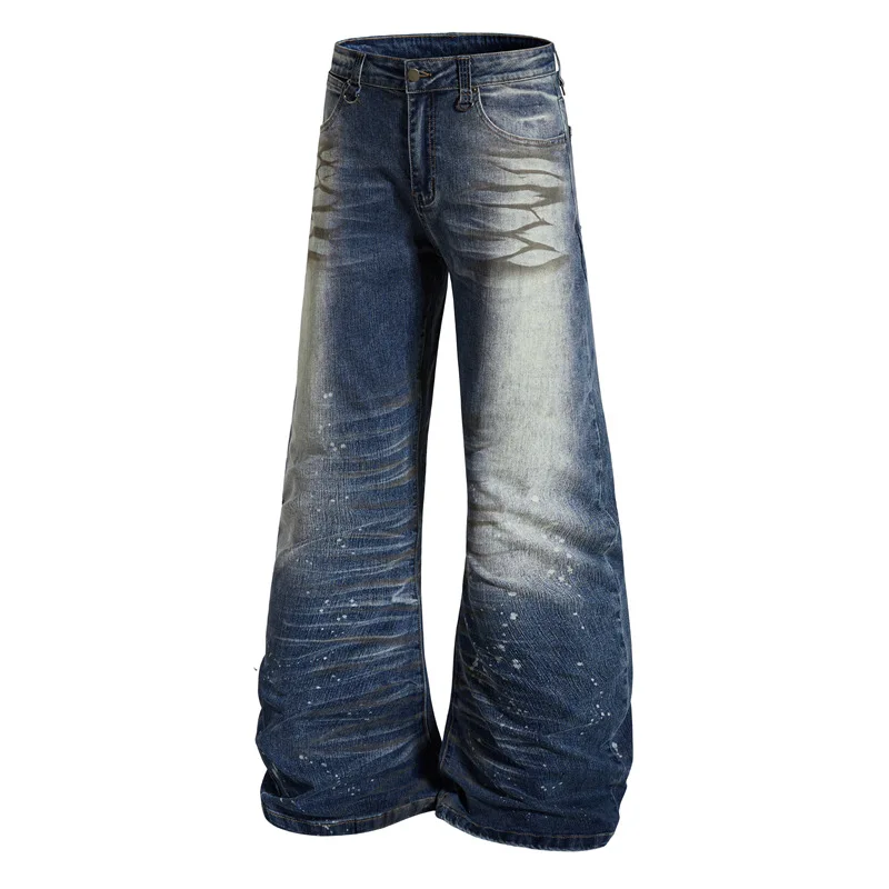

Bootcut Jeans For Man Straight Denim Casual Trousers Wide Leg Loose Baggy Jeans Drip Slim Y2k Brand Clothing Mens Apparel