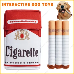 Creative Cigarette Interactive Giggles Dog Toys Funny Plush Chewing Toy with Squeaking Sound Chewing and Grinding Toy Pet Gifts