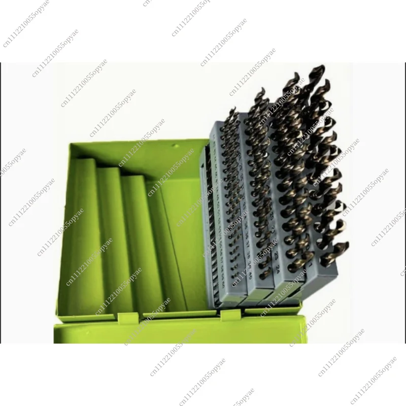 60PCS HSS Twist Drill Bit Set Industrial Grade Precision Mini Drill Bits Round Shank with Metal Storage Case