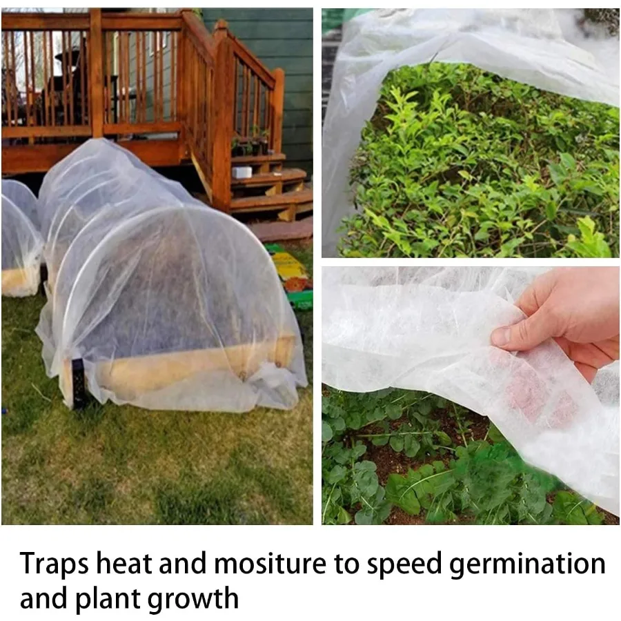 Alpurple Winter Plant Covers Freeze Protection Warm Rectangle Plant Protection Cover Frost Cloth Blanket Protecting Fruit Tree