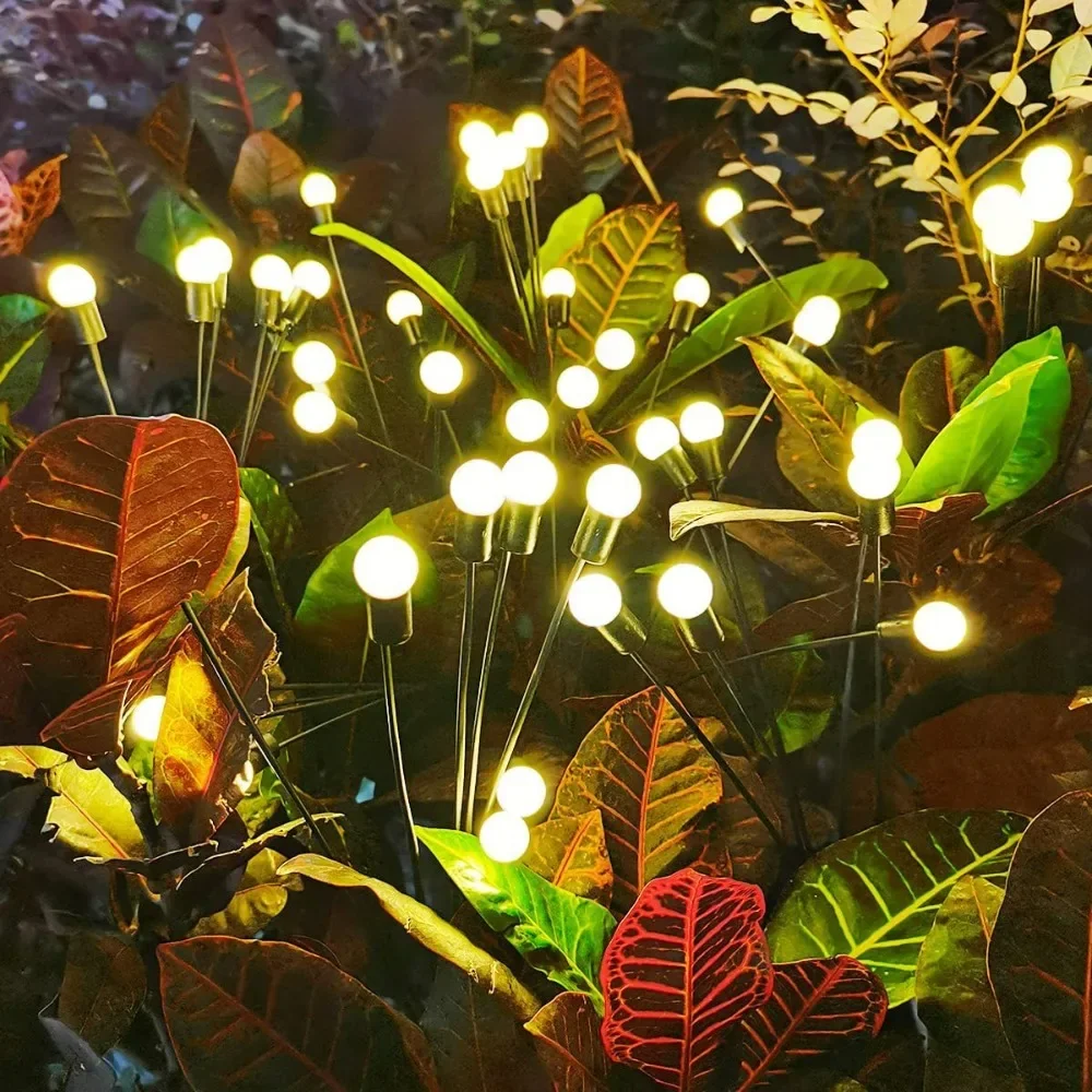 Solar Firefly Lights Outdoor Solar Lawn Lights Garden Decorative Lamps Park Landscape Lights Atmosphere Colorful Lamp