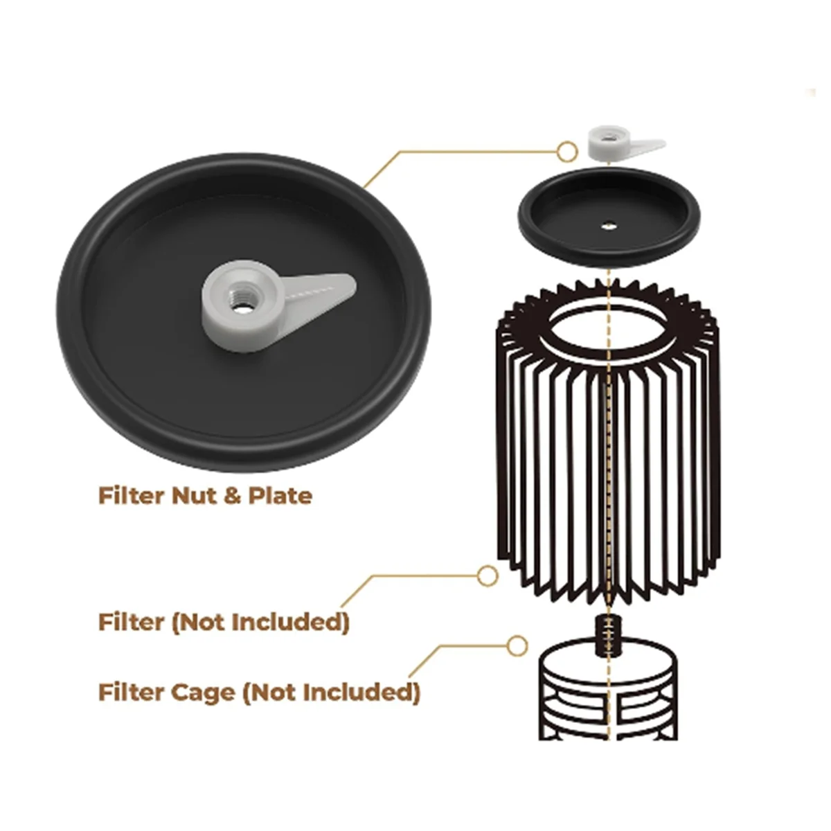 Tuerca y placa de filtro de vacío A20M 73316 83872 para placa de filtro de tuerca de filtro aspiradora VT2565 accesorios húmedos/secos