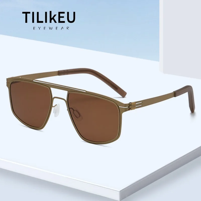 

Новый немецкий безвинтовой дизайн, нейлоновые поляризационные солнцезащитные очки для вождения, мужские винтажные квадратные солнцезащитные очки для рыбалки, женские очки 2025