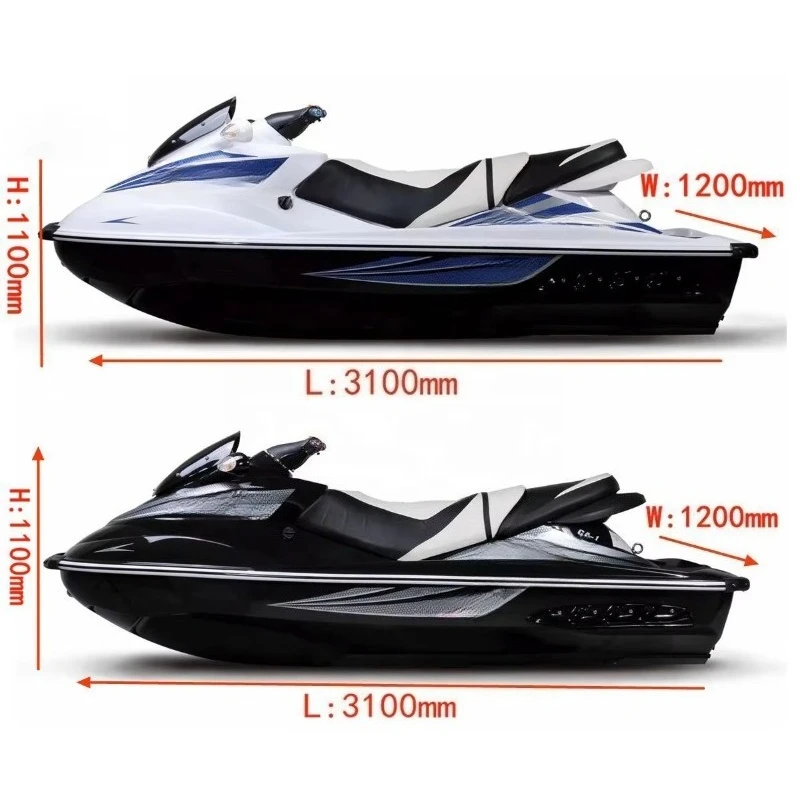 2026 Hot Selling High-Performance Fiberglass Water Motor Boat 2200W Battery Powered  Multi-Scene Use 3.1m Jet Ski Boat