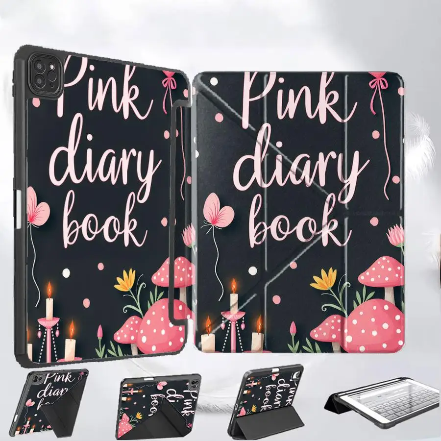 

Pink Love Holder Cover Tablet Case For iPad Pro 11th 10th 9th 8th 7th 12.9inch Air 4 5 M3 M2 M4 11inch Pro 2025 Mini 6 7