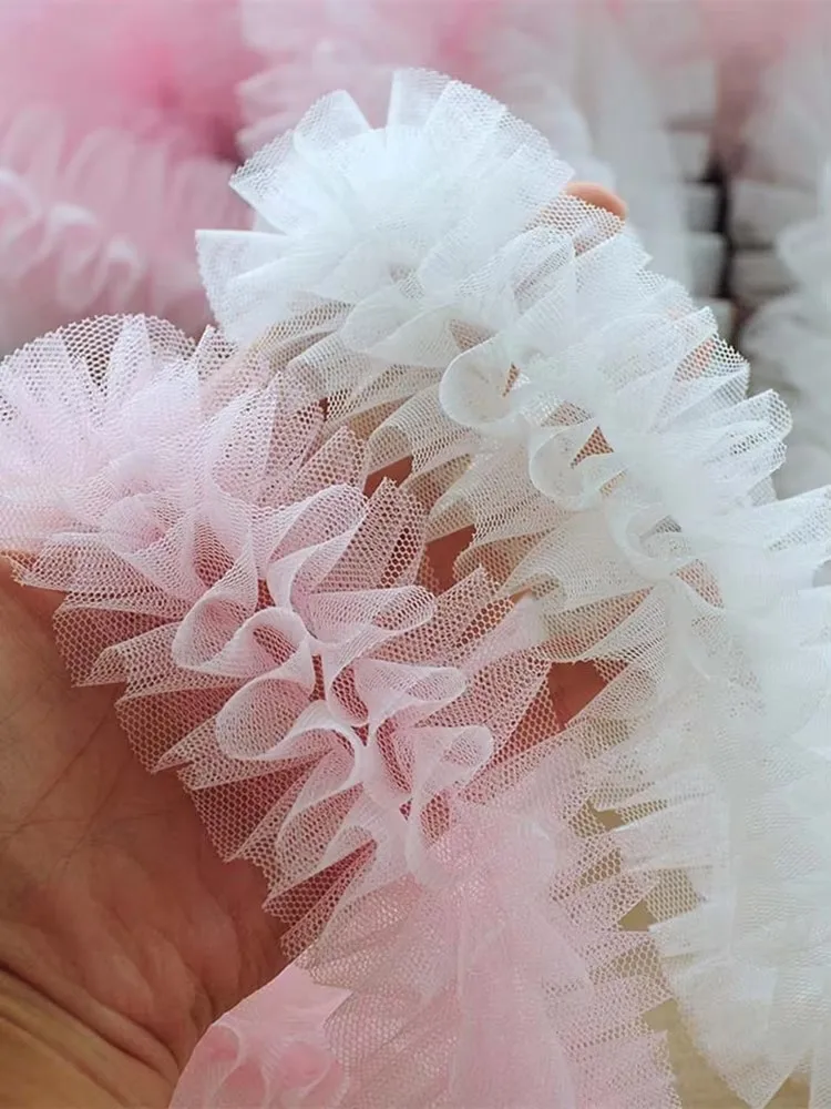 Fashion Multi-layer Mesh Lace Fabric DIY Ladies Children\'s Clothes Neckline Cuff Swing Side Dress Wedding Headwear Accessories