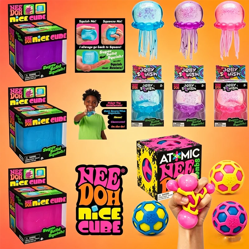 

New NeeDoh Squishy;' Schylling Atomic Stress /.Relief Ball Squishies/. Blind Box Stress Relief Toy Sensory Fidget Toy Party Gift