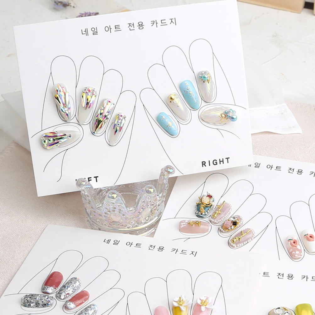

10pcs Nail Art Display Cards Durable Long Lasting Lightweight Easy to Carry Manicure Photo Props Salon Supplies