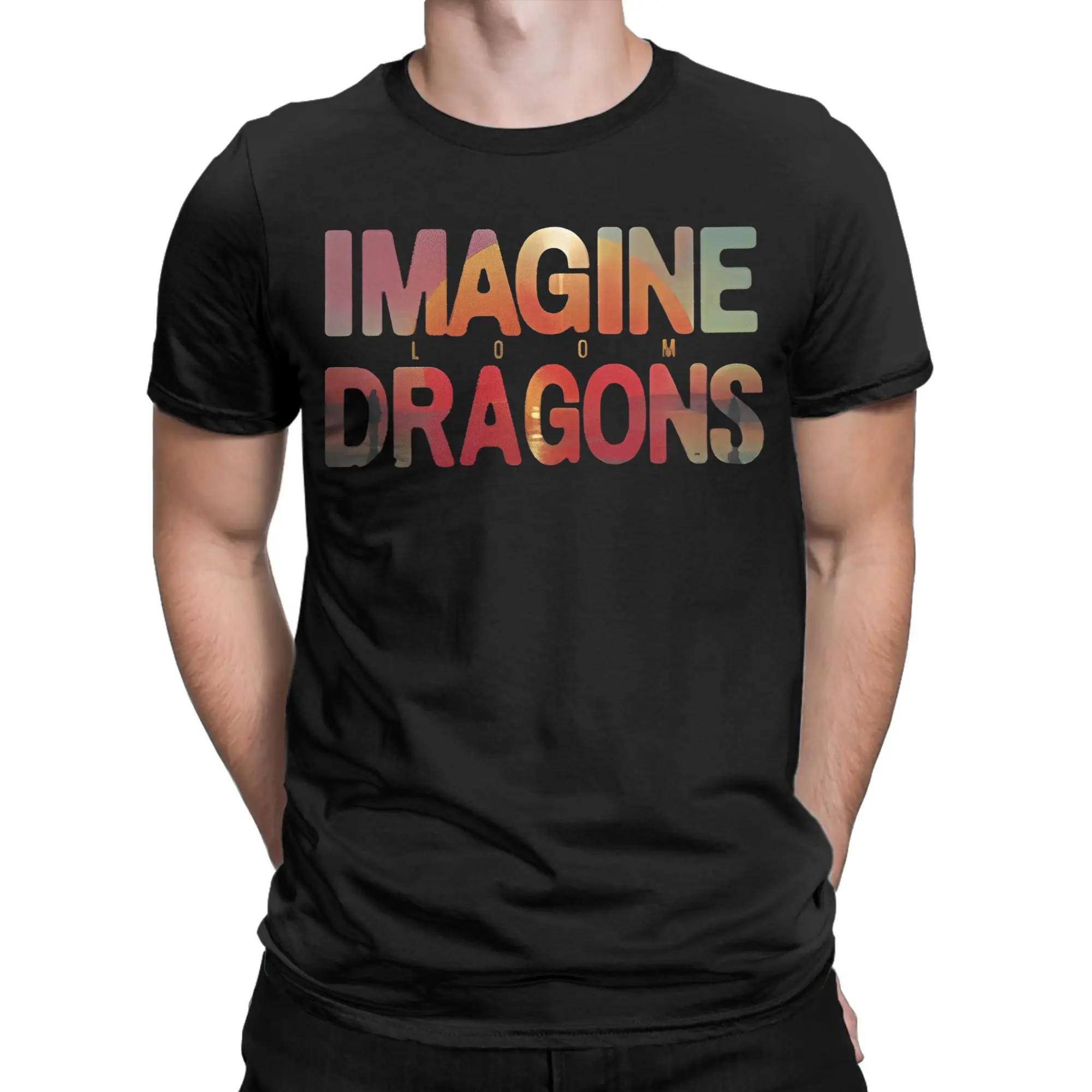 

Мужская и женская футболка с графическим принтом Imagine Dragons 2025 Tour, футболка из 100% хлопка, одежда